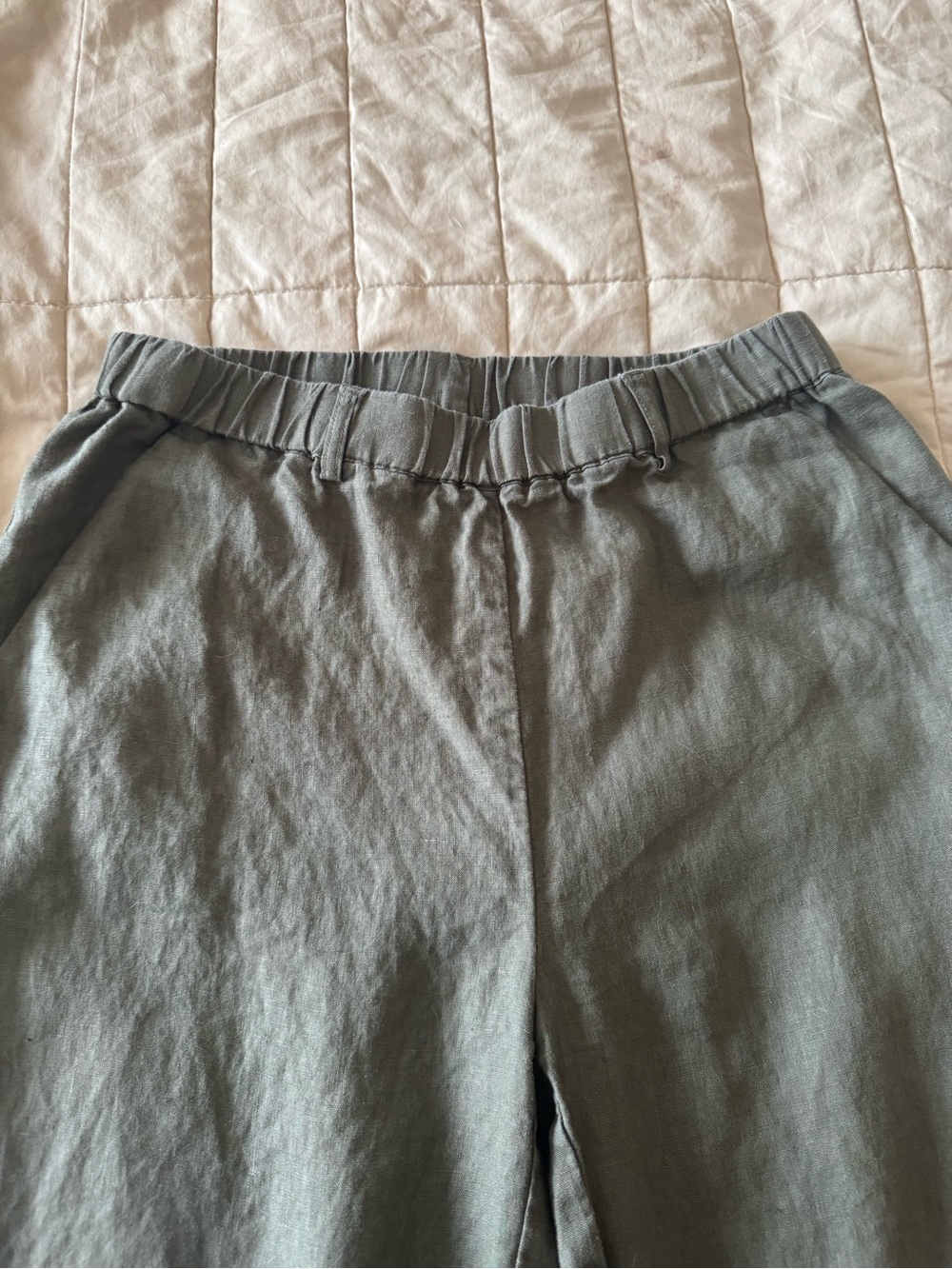 Quince 100% European Linen Pants - M - Olive - Picture 5 of 7